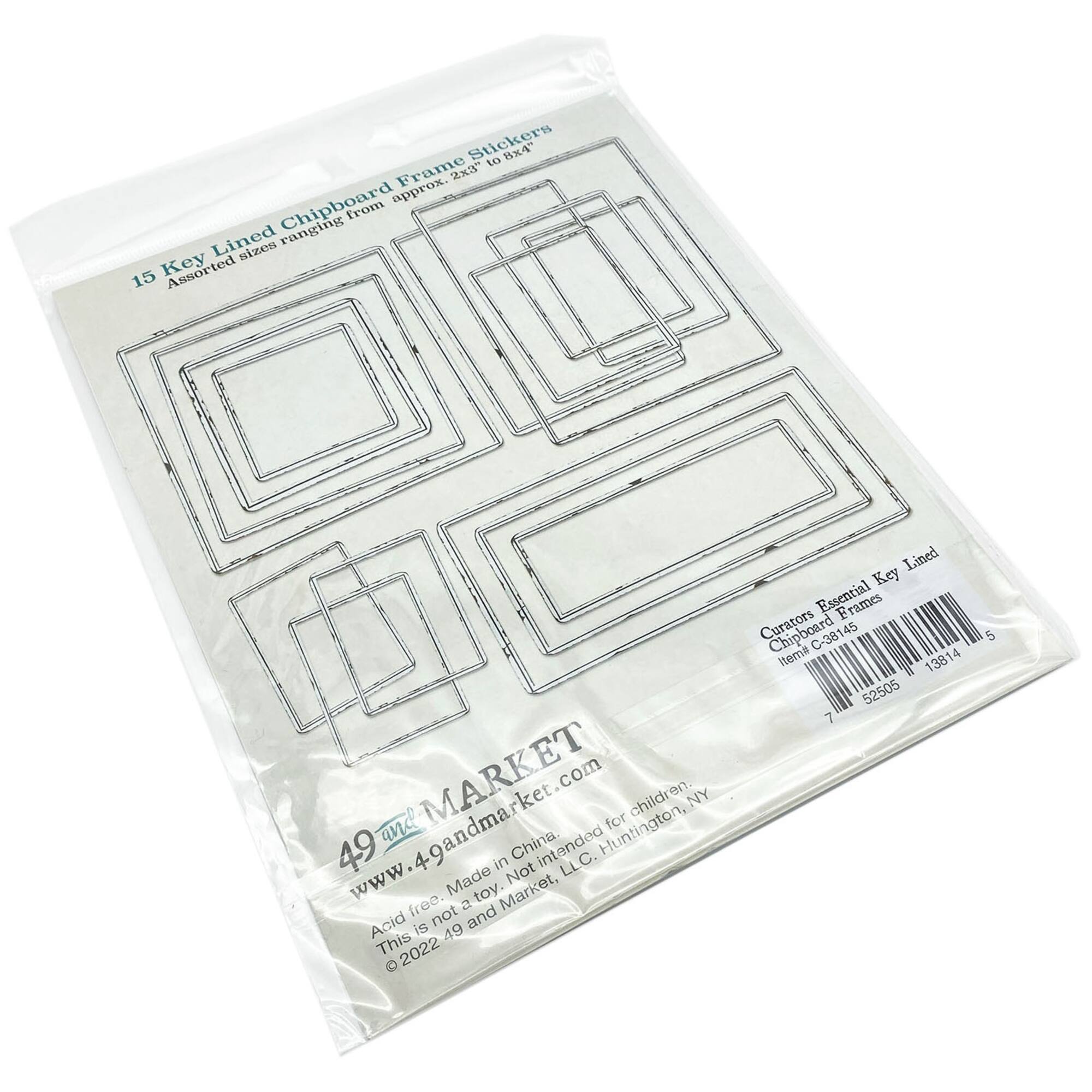 49 And Market Curators Essential Key Lined Chipboard Frames